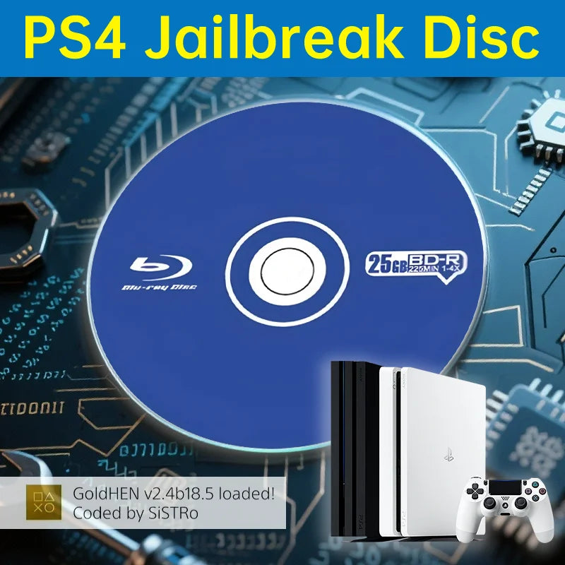 Disque Tout-en-Un de Jailbreak PS4 – Démarrage en 1 Clic (FW 9.0 à 12.02) – Sans PC – Jeux sauvegardés & Homebrew